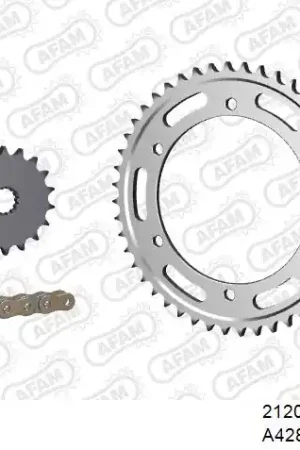 AFAM - 428XMR2 136 AR (CLIP) GOLD & SPROCKETS - Chain Kits - Hoogwaardige kwaliteit Premium