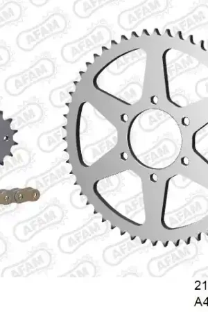 AFAM - 428R1 120 AR (CLIP) GOLD & SPROCKETS - STEEL Handgemaakt