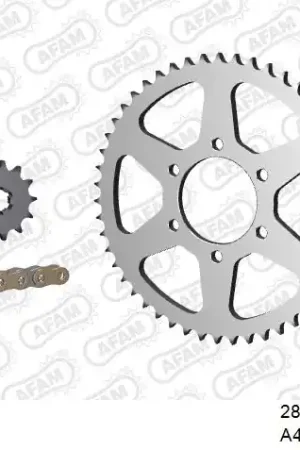 Nieuw AFAM - 428R1 120 AR (CLIP) GOLD & SPROCKETS - Chain Kits - STEEL