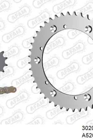 Laatste Kans AFAM - 520MR2 106 ARS (CLIP) GOLD & SPROCKETS - Chain Kits - STEEL