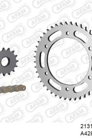 AFAM - 428XMR2 132 AR (CLIP) GOLD & SPROCKETS - Chain Kits - Geschikt voor Yamaha YBR 250 Uitverkoop