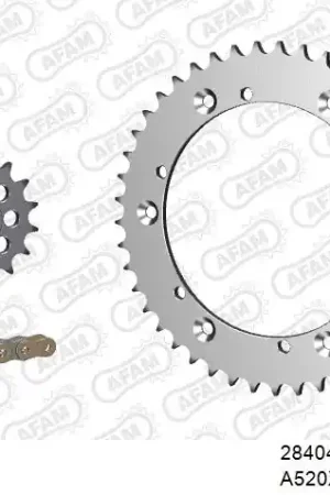 Groothandel AFAM - 520XRR3 104 ARS (CLIP) GOLD & SPROCKETS - Chain Kits - STEEL