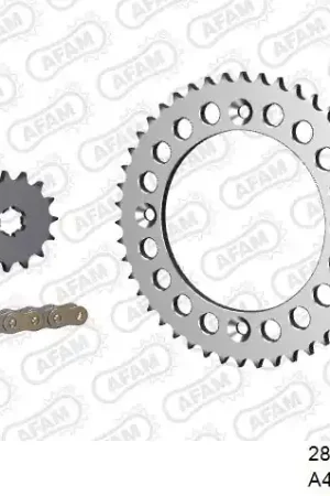 Koopje AFAM - 428R1 112 AR (CLIP) GOLD & SPROCKETS - Chain Kits - ALU