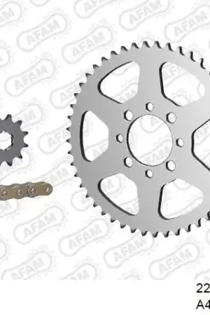 Beste Prijs AFAM - 420R1 112 AR (CLIP) GOLD & SPROCKETS - Chain Kits - STEEL