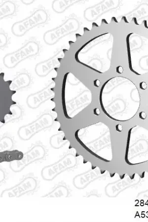 Aanbieding AFAM - 530XMR3 110 MRS (RIVET) & SPROCKETS - Chain Kits - STEEL