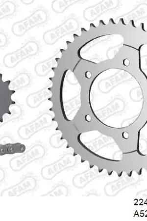 Professioneel AFAM - 525XMR3 108 MRS (RIVET) & SPROCKETS - Chain Kits - STEEL