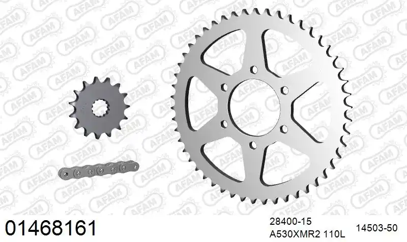 Bestseller AFAM - 530XMR3 110 MRS (RIVET) & SPROCKETS - Chain Kits - STEEL