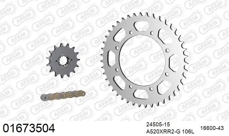 Veilige Betaling AFAM - 520XRR3 106 ARS (CLIP) GOLD & SPROCKETS - STEEL