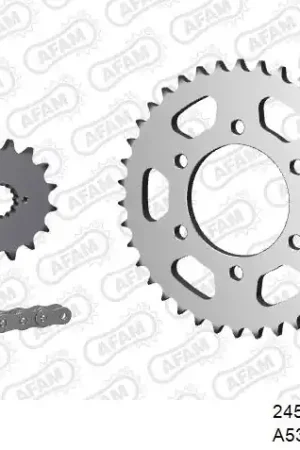 Korting AFAM - 530XMR3 106 MRS (RIVET) & SPROCKETS - Chain Kits - STEEL