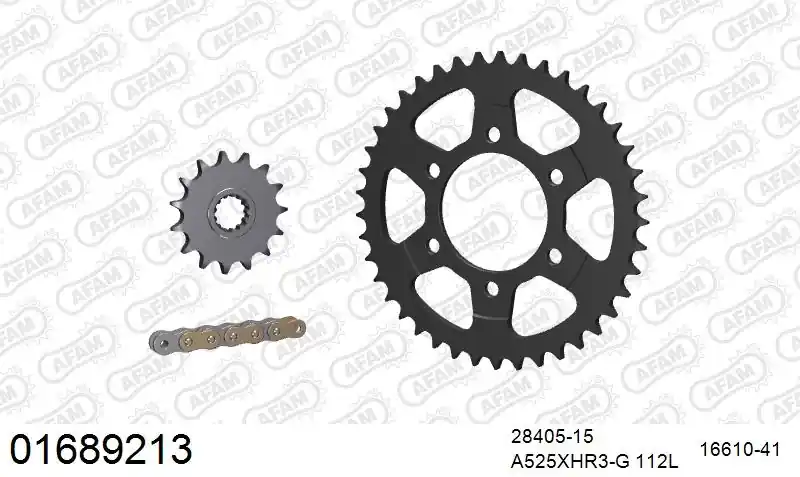 Beste Prijs AFAM - 525XHR3 112 MRS (RIVET) GOLD & SPROCKETS - Chain Kits - STEEL