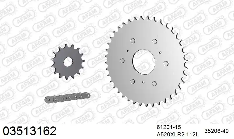 Beperkte Voorraad AFAM - 520XLR2 112 ARS (CLIP) & SPROCKETS - Chain Kits - STEEL