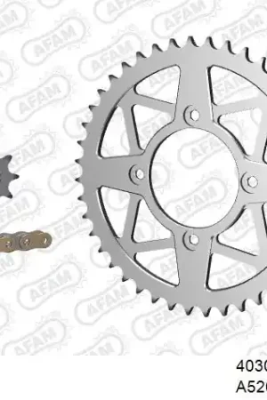 AFAM - 520MR2 104 ARS (CLIP) GOLD & SPROCKETS - Chain Kits - ALU Gecertificeerd