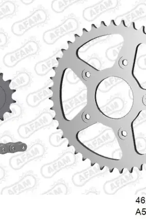 Op = Op AFAM - 520XLR2 116 ARS (CLIP) & SPROCKETS - Chain Kits - STEEL