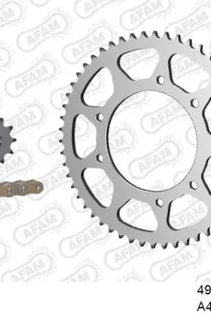 Limited Edition AFAM - 420R1 130 AR (CLIP) GOLD & SPROCKETS - Chain Kits - STEEL
