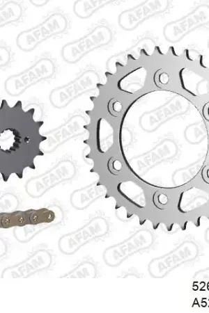 Ambachtelijk AFAM - 520XMR3 98 MRS (RIVET) & SPROCKETS - Chain Kits - STEEL