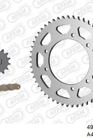 Betaalbaar AFAM - 428R1 130 AR (CLIP) GOLD & SPROCKETS - STEEL