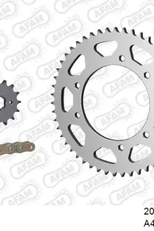 Lage Kosten AFAM - 428R1 134 AR (CLIP) GOLD & SPROCKETS - Chain Kits - STEEL