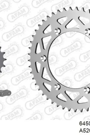Exclusief AFAM - 520XRR3 114 ARS (CLIP) GOLD & SPROCKETS - Chain Kits - ALU