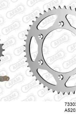 Actieprijs AFAM - 520XSR 118 MRS (RIVET) GOLD & SPROCKETS - Chain Kits - STEEL