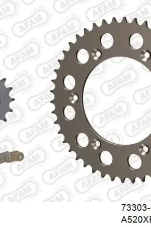 AFAM - 520XRR3 114 ARS (CLIP) GOLD & SPROCKETS - Chain Kits - ALU Laatste Kans