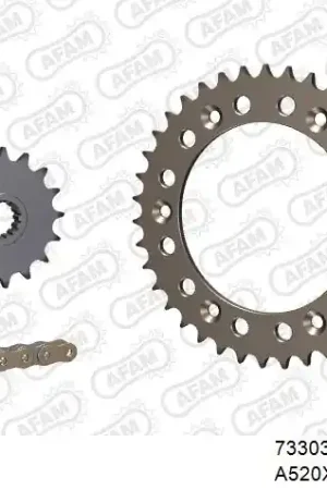 AFAM - 520XMR3 106 MRS (RIVET) & SPROCKETS - Chain Kits - ALU Groothandel