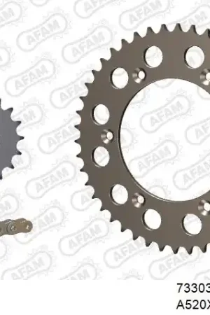 AFAM - 520XMR3 118 MRS (RIVET) & SPROCKETS - Chain Kits - ALU Shop Nu