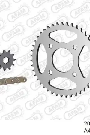 Origineel AFAM - 428R1 110 AR (CLIP) GOLD & SPROCKETS - Chain Kits - STEEL