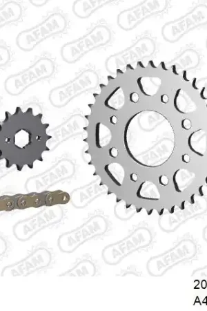 AFAM - 428R1 122 AR (CLIP) GOLD & SPROCKETS - Chain Kits - STEEL Topkwaliteit