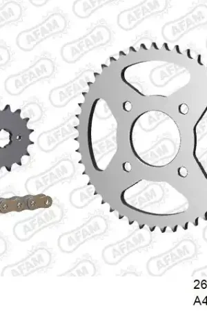 Gratis Retour AFAM - 428R1 126 AR (CLIP) GOLD & SPROCKETS - Chain Kits - STEEL