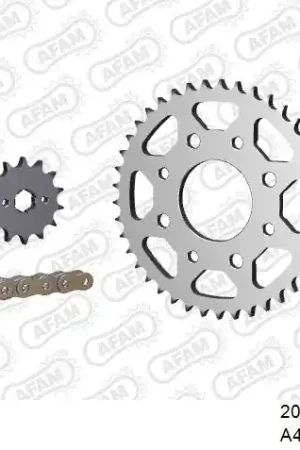AFAM - 428R1 124 AR (CLIP) GOLD & SPROCKETS - Chain Kits - STEEL Bestseller