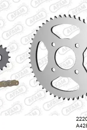 Uitverkoop AFAM - 428XMR2 136 AR (CLIP) GOLD & SPROCKETS - Chain Kits - Hoogwaardige kwaliteit