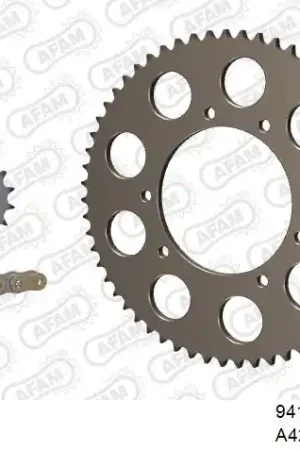 AFAM - 428MX 140 ARS (CLIP) GOLD & SPROCKETS - Chain Kits - ALU Rechtstreeks Van De Fabrikant