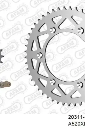 Koop Online AFAM - 520XRR3 114 ARS (CLIP) GOLD & SPROCKETS - Chain Kits - ALU