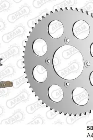 AFAM - 420R1 130 AR (CLIP) GOLD & SPROCKETS - Chain Kits - ALU Bulkbestelling