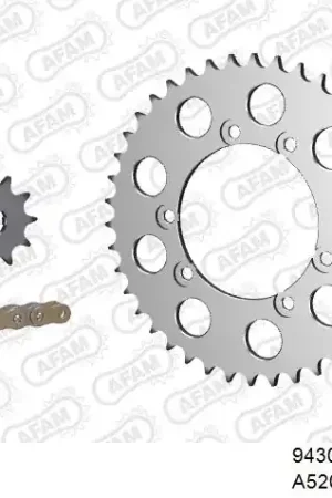 AFAM - 520MR2 100 ARS (CLIP) GOLD & SPROCKETS - Chain Kits - ALU Bulkbestelling