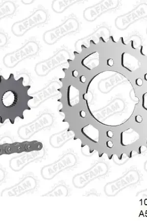 Trendy AFAM - 520XRR3 84 ARS (CLIP) GOLD & SPROCKETS - Chain Kits - STEEL