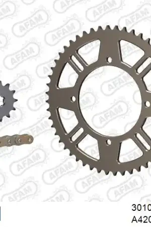 AFAM - 420MX2 124 AR (CLIP) GOLD & SPROCKETS - Chain Kits - ALU Korting