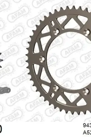 Seizoensaanbieding AFAM - 520XRR3 116 ARS (CLIP) GOLD & SPROCKETS - Chain Kits - ALU