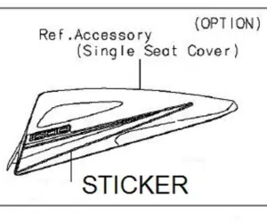 Groothandel Kawasaki Seatcover Sticker