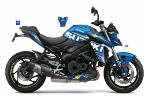 Finale Uitverkoop Stickerset Ecstar blauw/geel GSX-S M2~