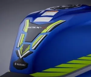 Tankpad GSX-R geel/carbon In De Mode