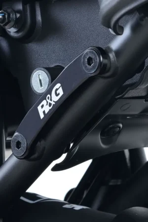 R&G - REAR FOOTREST PLATE, BLACK, PAIR - Accessories - Compatibel met Yamaha XSR700 Bestseller