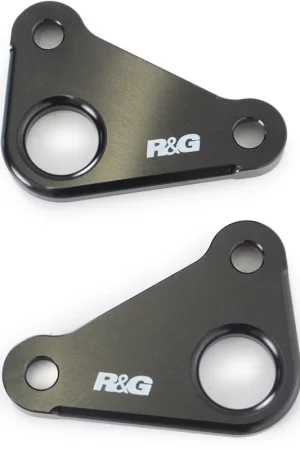 Gecertificeerd R&G - TIE-DOWN HOOKS, PAIR, BLACK - Geschikt voor Ducati Panigale V4/S/Speciale