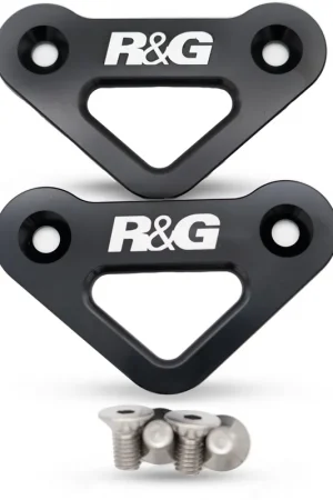 Flitsaanbieding R&G - TIE-DOWN HOOKS, PAIR, BLACK - Accessories - Compatible with Aprilia Tuareg 660