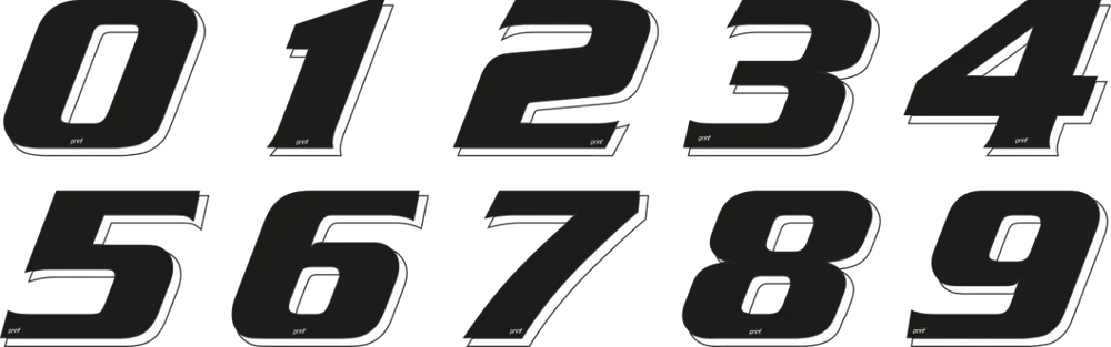 Seizoensaanbieding PRINT - KIT 10 BLACK NUMBERS - Accessories - Zwart