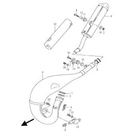 Gecertificeerd OEM O-ring Uitlaat Suzuki RM125 1999-2008