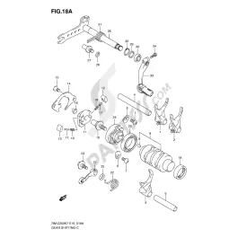 Favoriet OEM Schakelvork Suzuki RMZ250 2007-2009