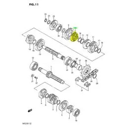 OEM Versnellingsbak Tandwiel Suzuki RM125 1989-1991 5e Versnelling (20 tanden) Plaats Bestelling