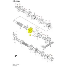 Seizoensaanbieding OEM Versnellingsbak Tandwiel Suzuki RM250 1996-2008 2e Versnelling (25 tanden)