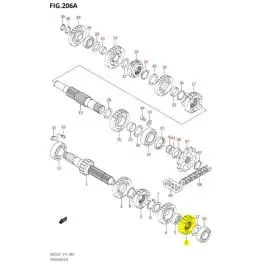 Meest Verkocht OEM Versnellingsbak Tandwiel Suzuki RM250 2001-2008 2e Versnelling (17 tanden)